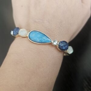 Elegant Blue and Gold Women's Bracelet
